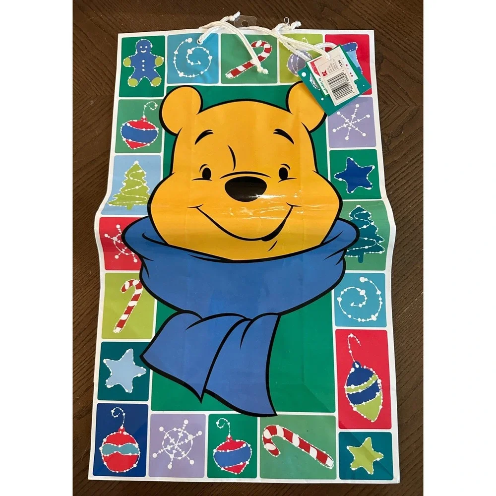 Vintage‎ Disney Winnie the Pooh Christmas Holiday Gift Bag 24'' x 14'' Oversized